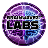 Logo of Brainwavez Labs with a brain illustration and electric effects.
